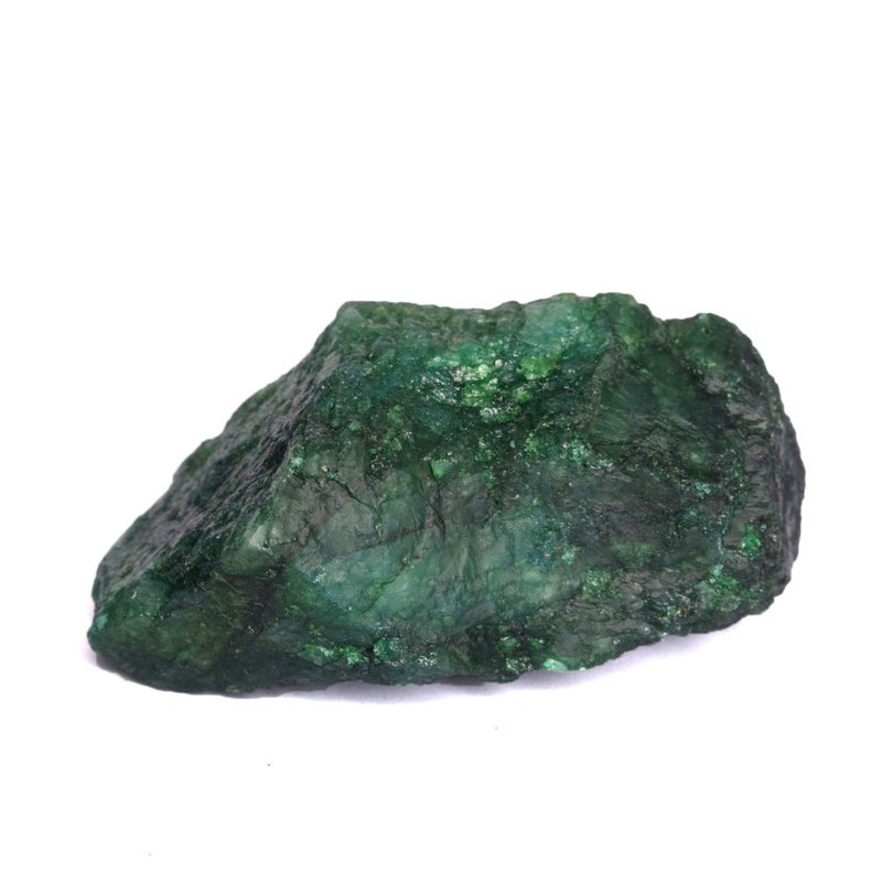 GEMHUB Natural Green Emerald Gemstones for Jewelry Making 974.00 Ct. Certified Crystals and Healing Stones l Rock Rough Emerald Stone - Image 1